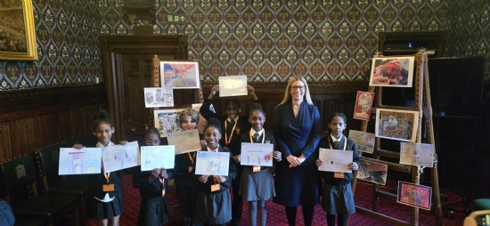 Art winners visit the Houses of Parliament